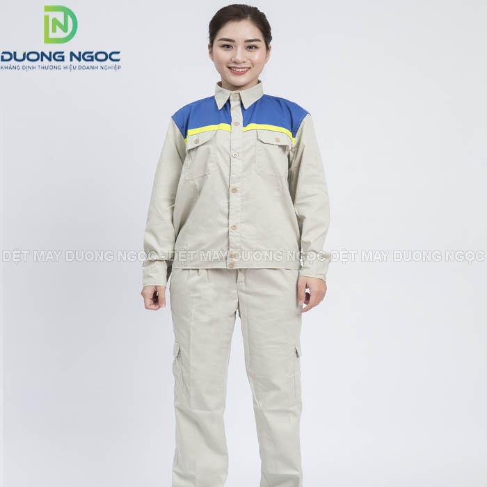 Quần áo bảo hộ ghi phối xanh DN05